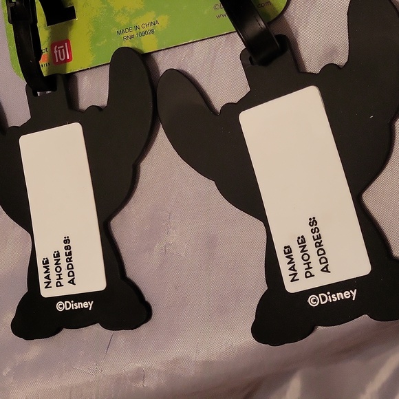 Stitch luggage tag 2pc new new on - Picture 2 of 2